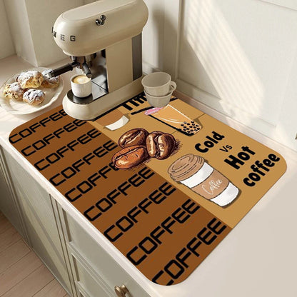 Rubber Coffee Bar Drying Mat