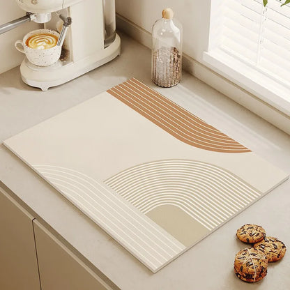 Minimalist Diatomite Dish Drying Mat
