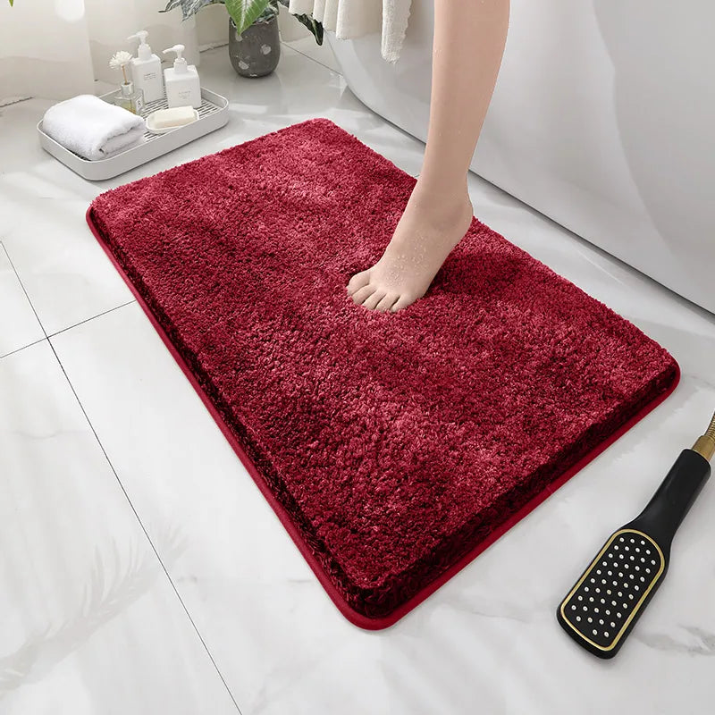 Soft Thick Plush Floor Mat Comfortable Non-Slip Water-Absorbent Carpet Bathroom Bedroom Living Room Home Decor