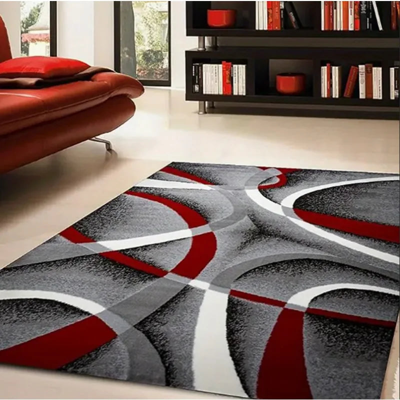 Geometric light luxury European area rug