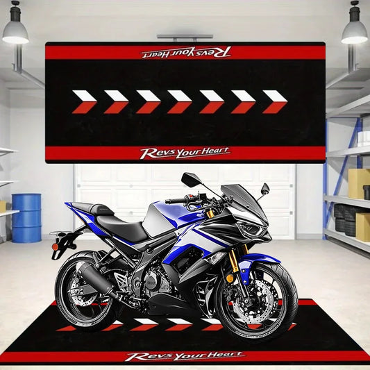 VIKAMA Racing Non-Slip Motorcycle Area Rug
