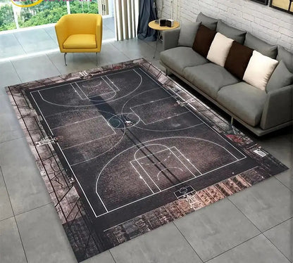Basketball Cartoon Indoor Non-Slip Area Rug