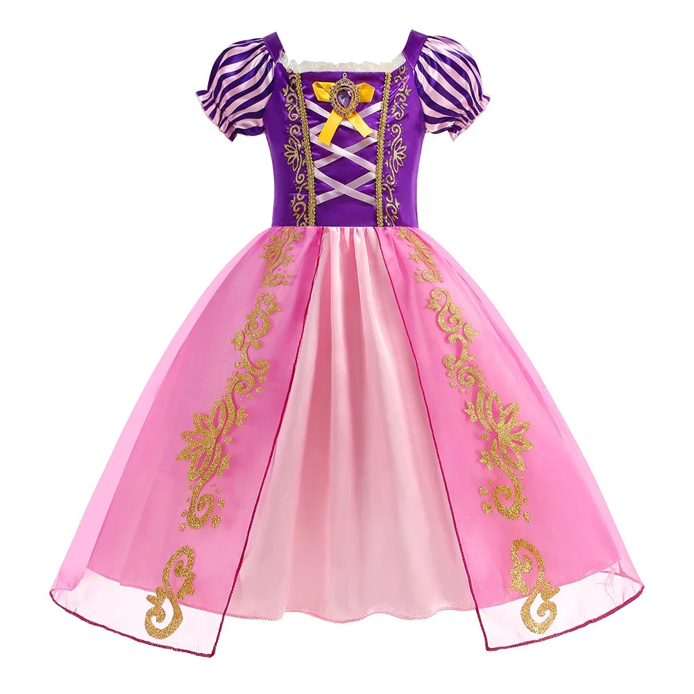 Rapunzel Tangled Princess Costume Dress For Girls