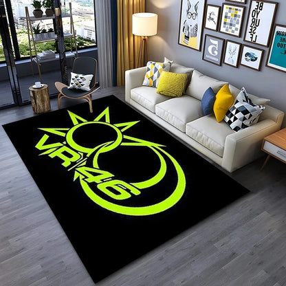 The Doctor Cartoon Character Carpet Mat Black Rug Round 46 Logo Living Room Home Decor