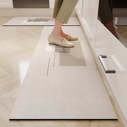VIKAMA Diatomite Kitchen Mat Non-Slip Water & Oil Absorbent Floor Rug Bathroom Door Mat