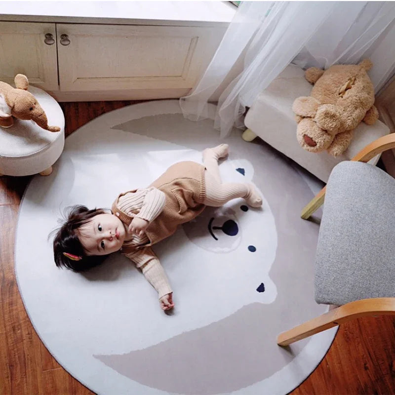 Cartoon Cute Round Non-Slip Area Rug