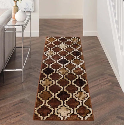 VIKAMA Bohemian Crystal Velvet Easy-Care Hallway Area Rug