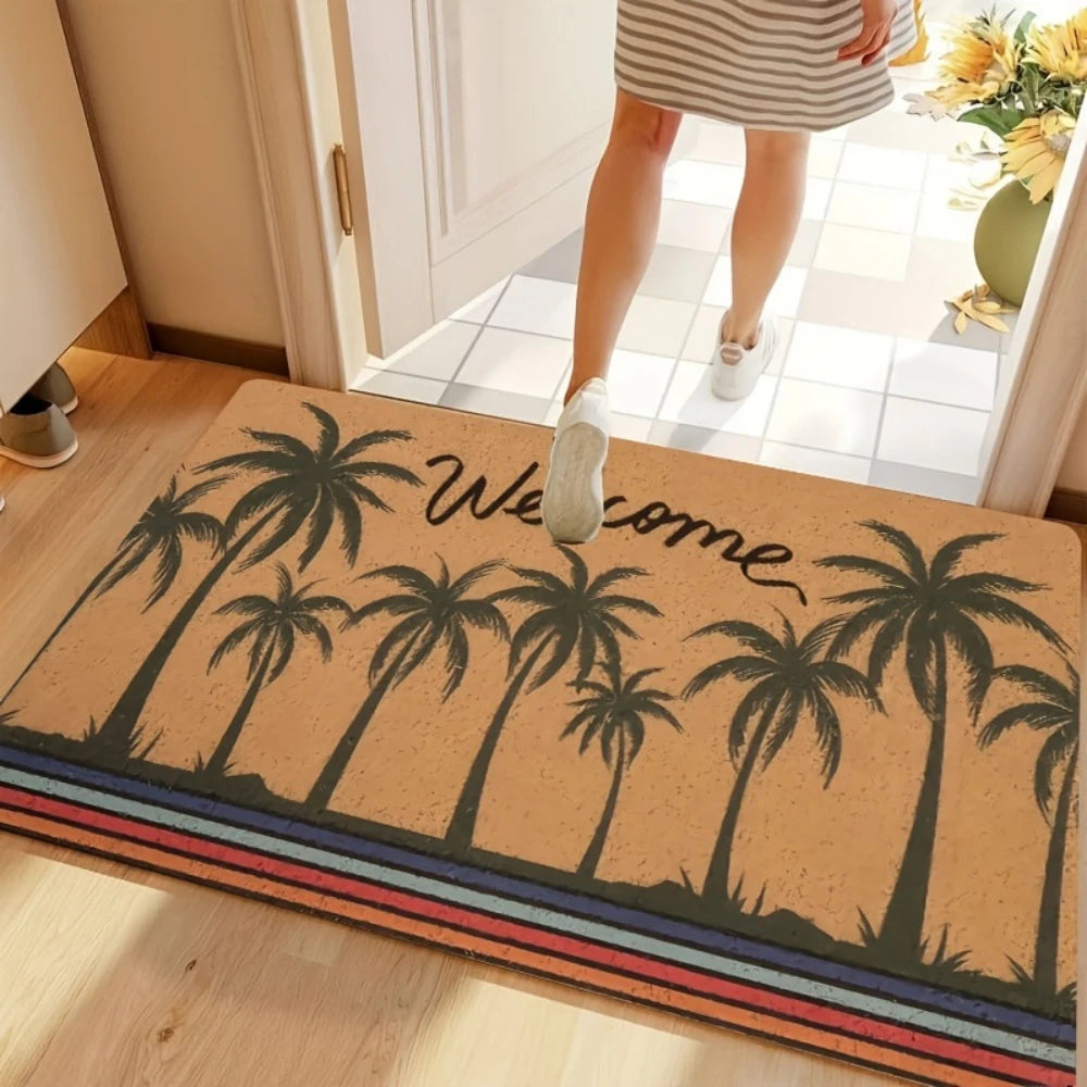 VIKAMA Welcome Cat Non-Slip Doormat