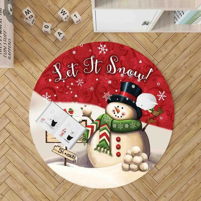 Christmas Candy Cane 3D Round Rug