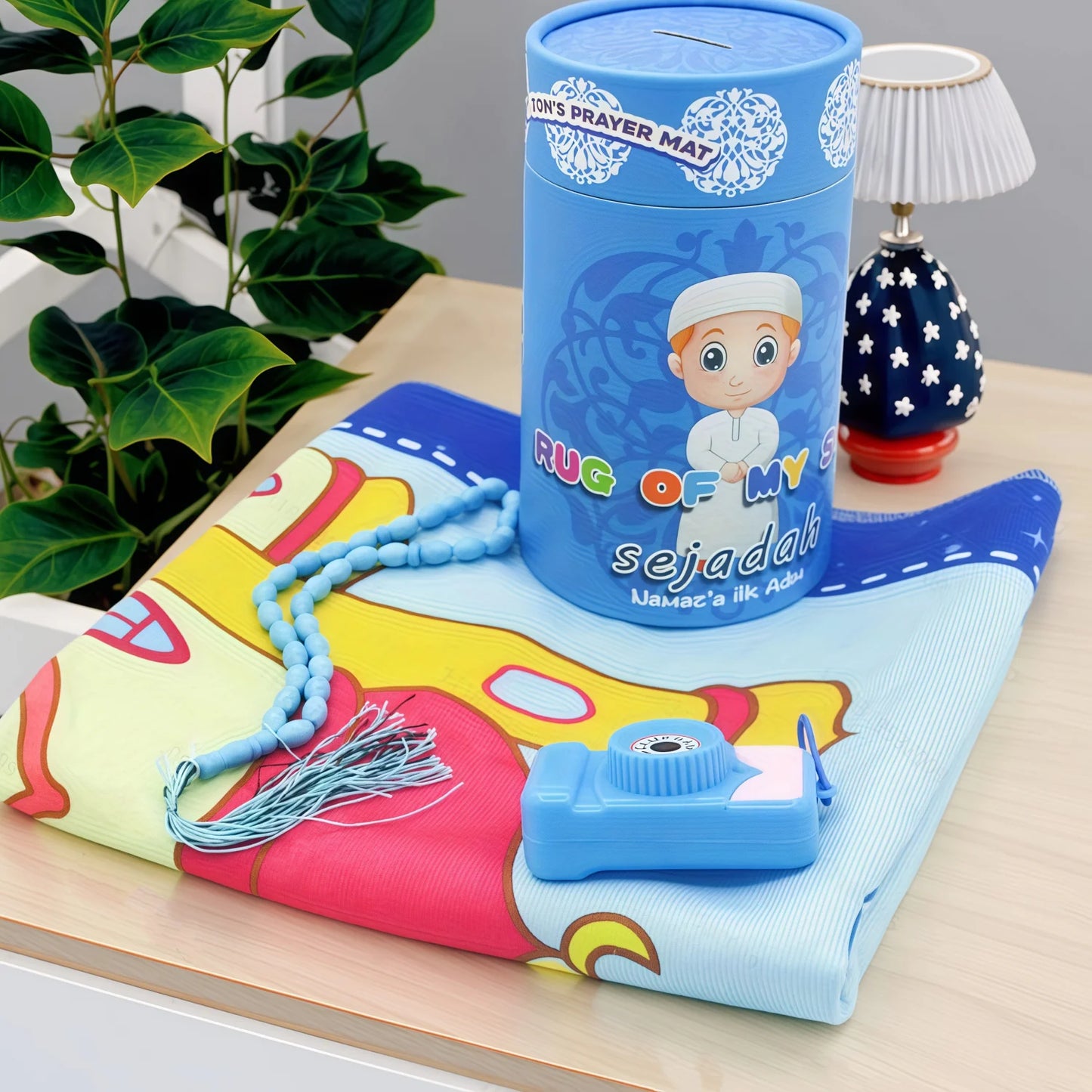 Kids portable prayer rug set