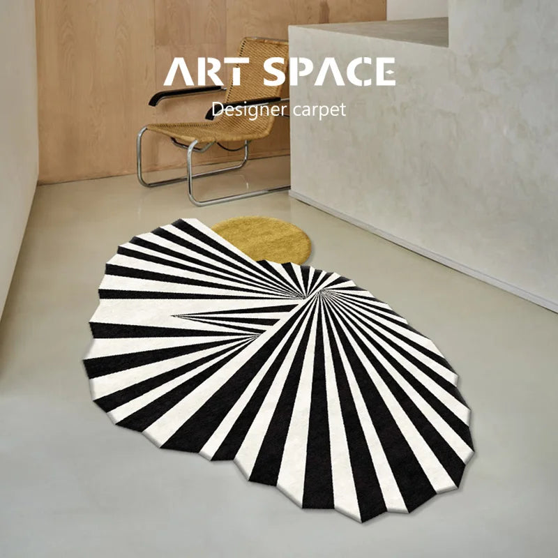 Art Design Nordic Irregular Plush Area Rug