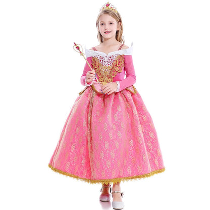 Disney Aurora Sleeping Beauty Princess Dress For Girls