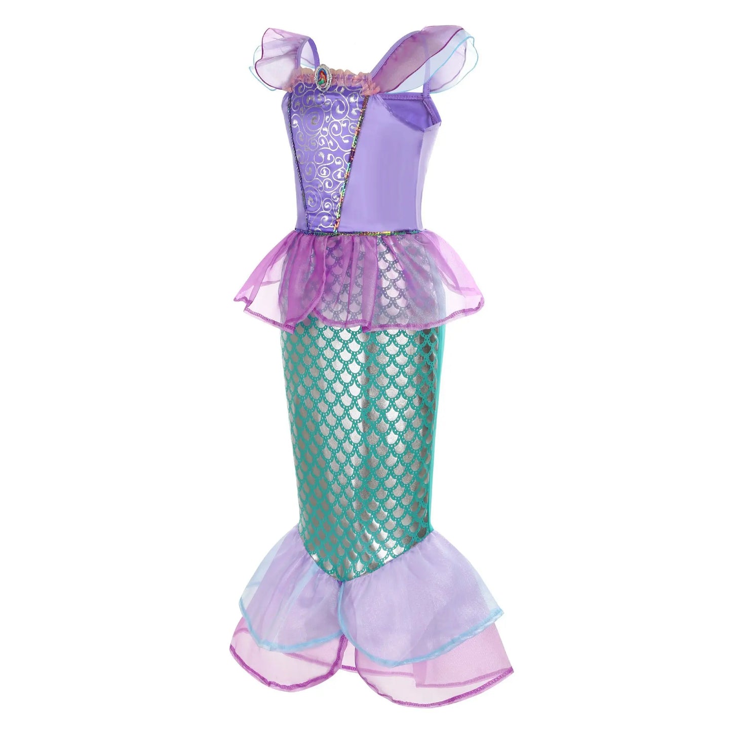 Disney Purple Mermaid Princess Costume Dress For Girls