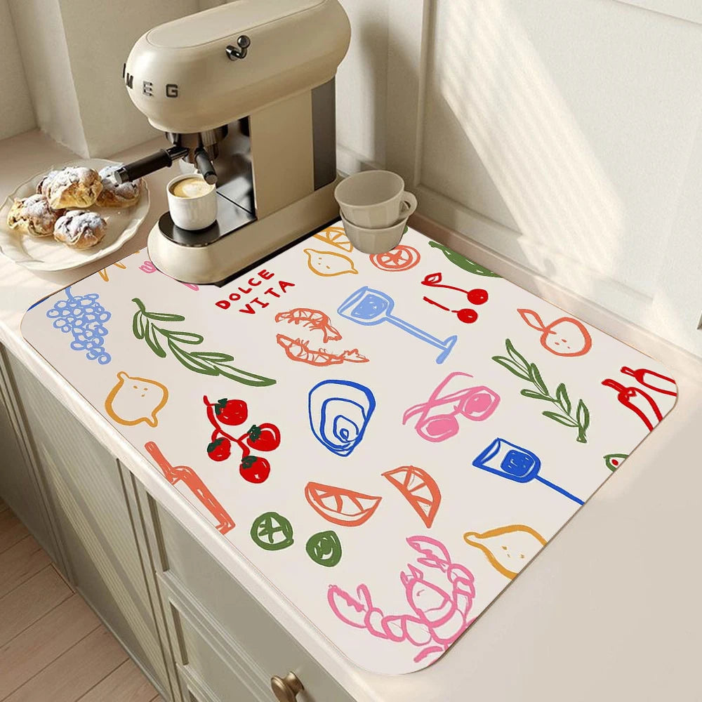 Large Super Absorbent Kitchen Drying Mat