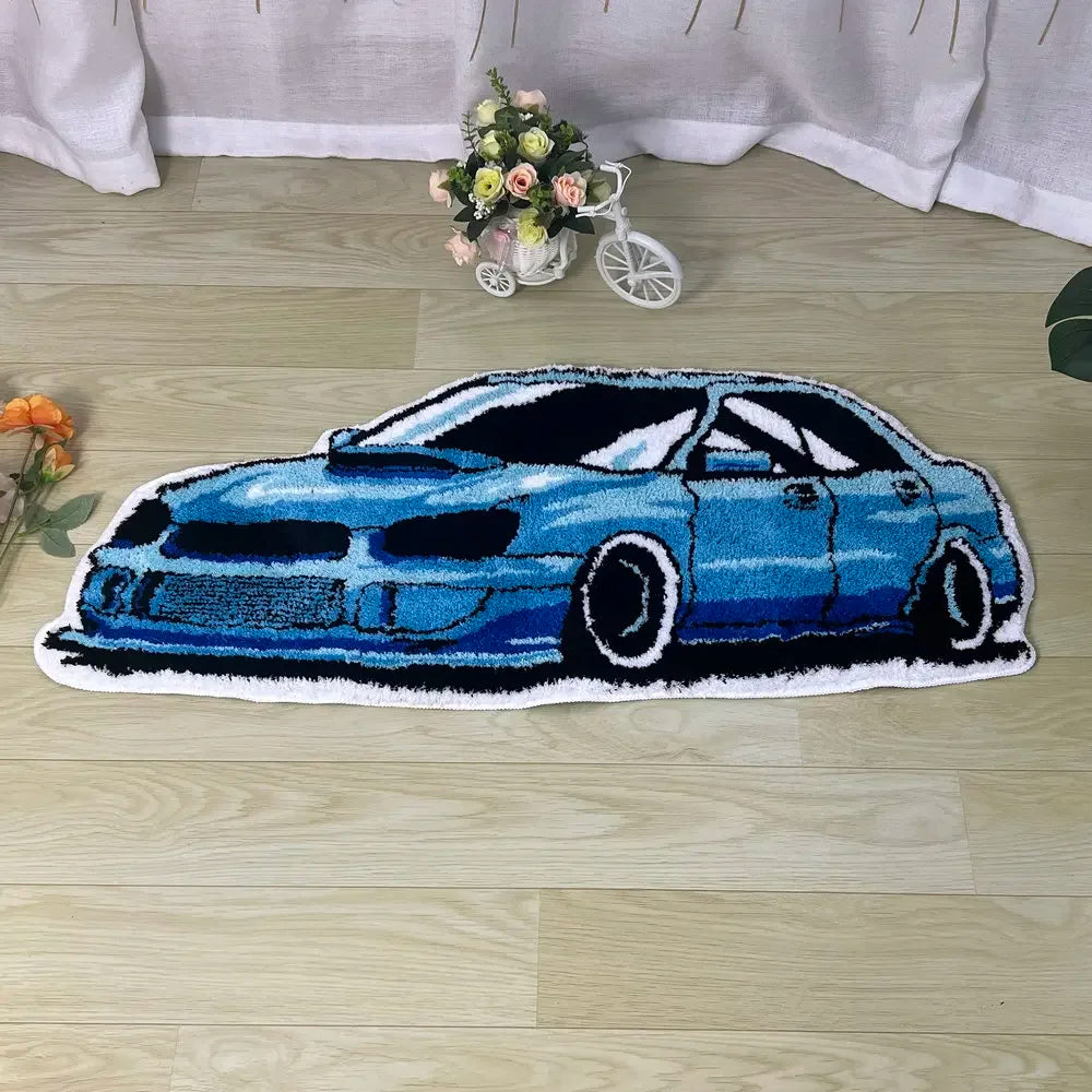 Racing car soft non-slip floor rug