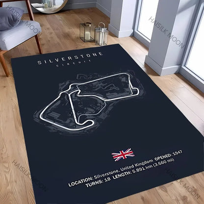 Racing Circuit Track Pattern Rug