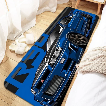 VIKAMA Racing Pattern Non-Slip Soft Area Rug