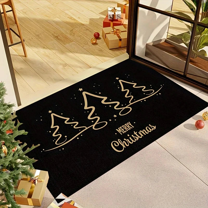 Cartoon Santa Christmas Door Mat