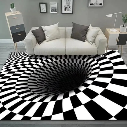 VIKAMA 3D Vortex Illusion Non-Slip Area Rug