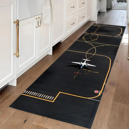 Airplane Runway Long Runner Rug