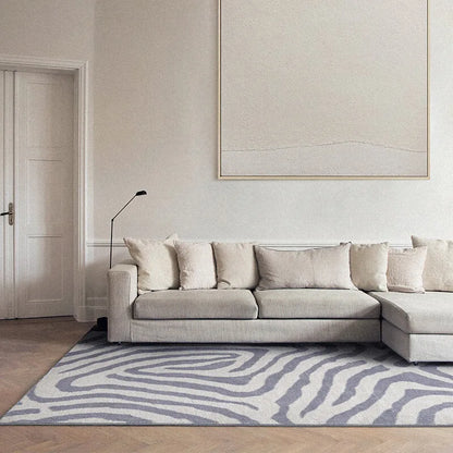 Nordic Zebra Pattern Fluffy Plush Non-Slip Area Rug