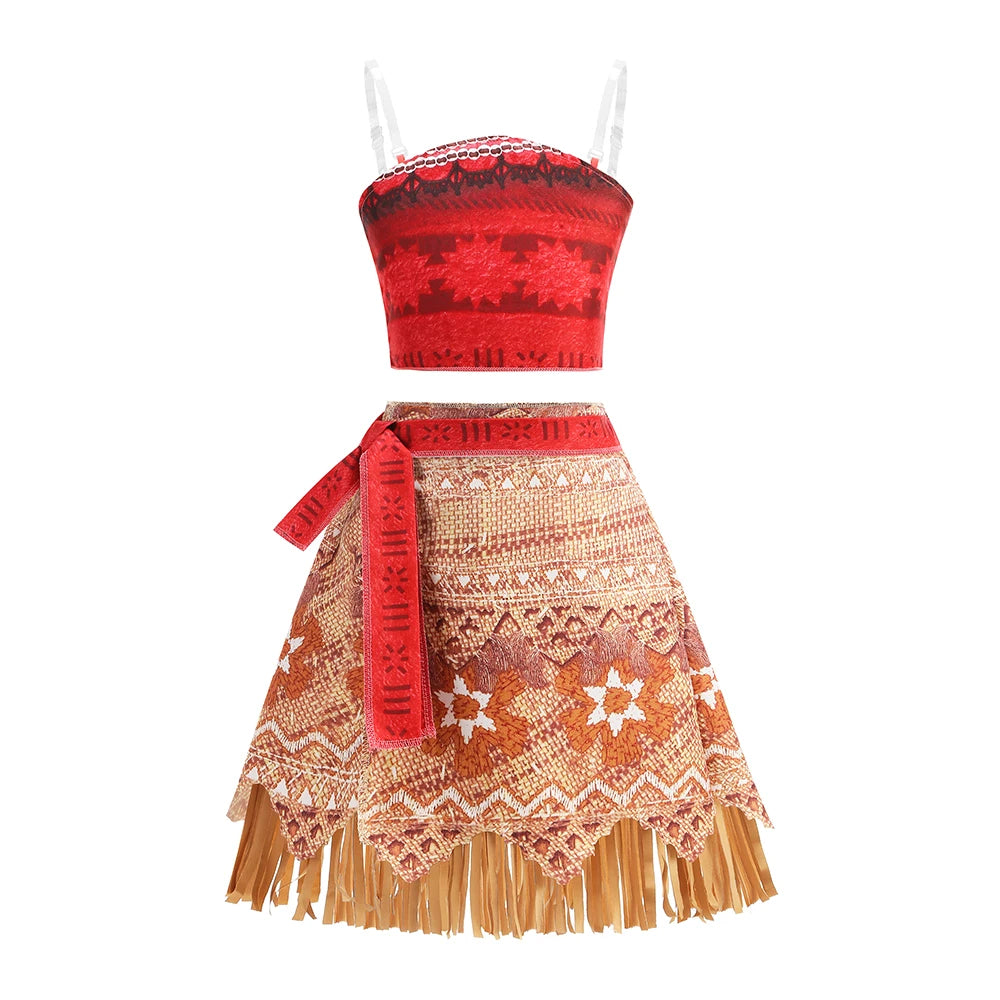 Disney Moana Ocean Adventure Princess Costume Dress For Girls