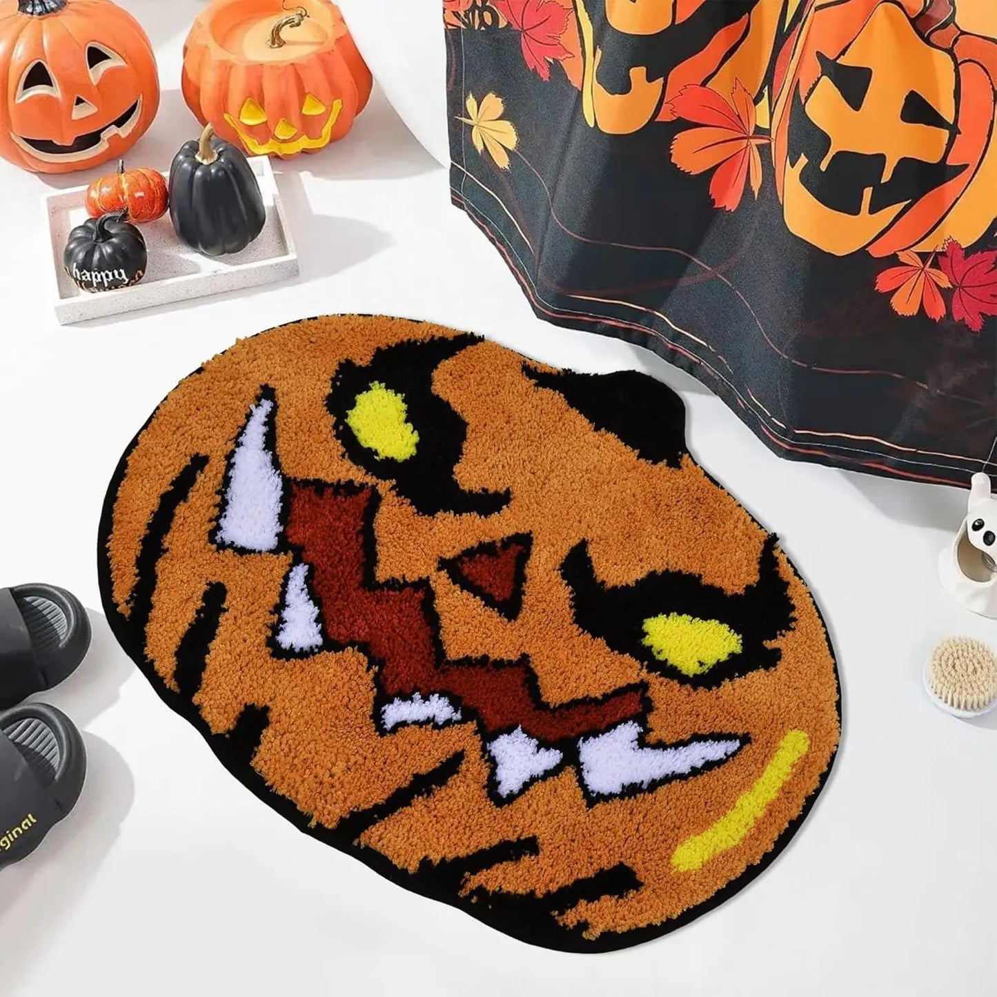 VIKAMA Halloween Ghost Imitation Cashmere Soft Area Rug
