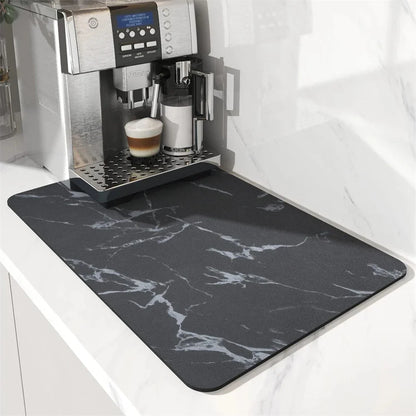 Marble Print Absorbent Kitchen Drying Mat