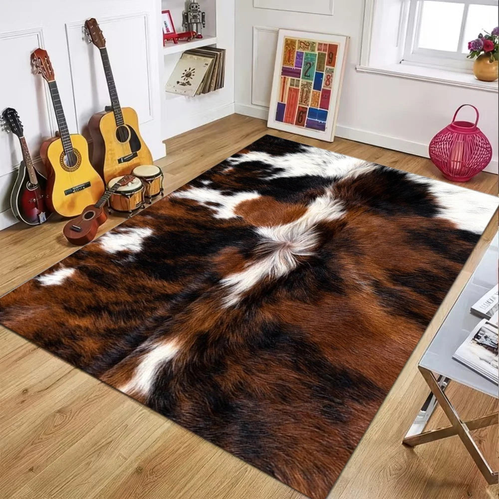 Faux Cowhide Rustic Area Rug