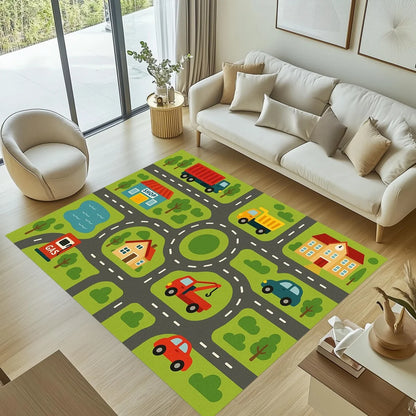 VIKAMA Kids Car Track Play Rug