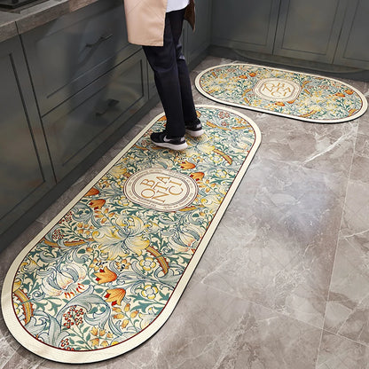 Absorbent Kitchen Rug Non-Slip Oil-Absorbing Long Floor Mat Bedroom Entrance Doormat Carpet Home Decor Tapis
