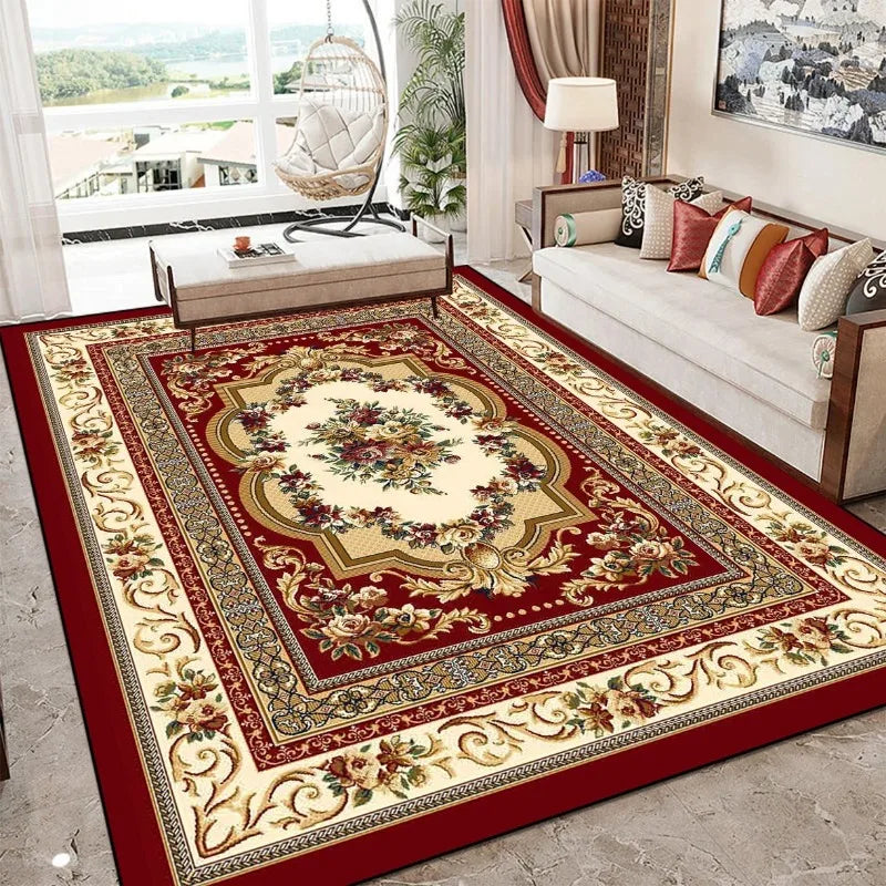 European Style Luxury Large Area Living Room Carpet Soft Home Decor Bedroom Sofa Floor Mat Custom Rug