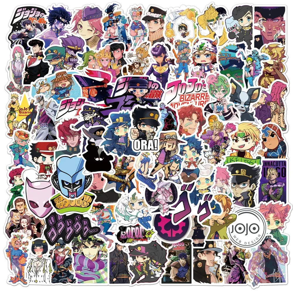 Mixed Anime Waterproof Sticker Set 100 Pieces