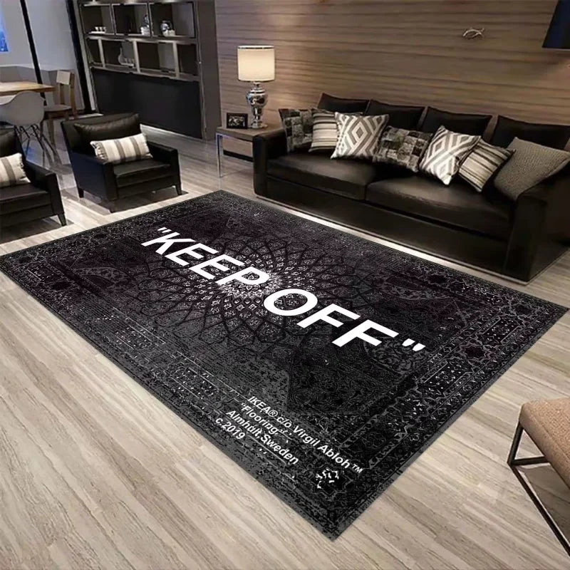 VIKAMA Shoes-Off Rug Hypebeast Lightweight Washable Bedroom Living Room Mat Home Decor