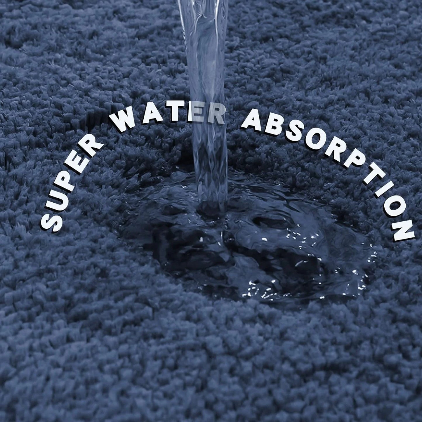Water Absorbent Non-Slip Thickened Bathroom Carpet Long Hair Machine Washable Toilet Floor Mat