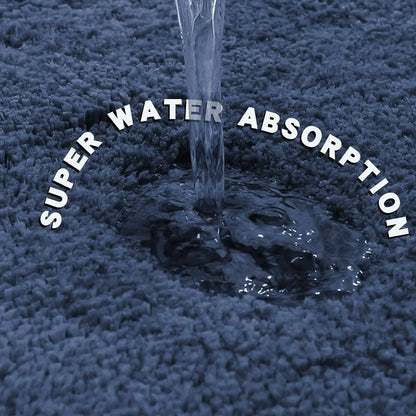 Water Absorbent Non-Slip Thickened Bathroom Carpet Long Hair Machine Washable Toilet Floor Mat