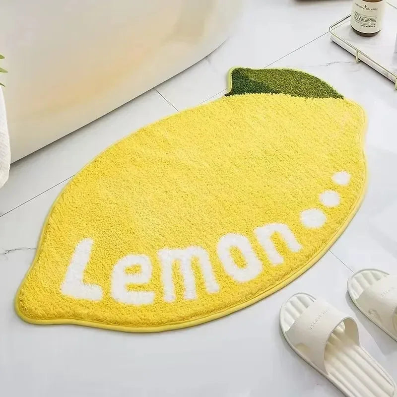 Fruit-style cashmere bathroom absorbent mat