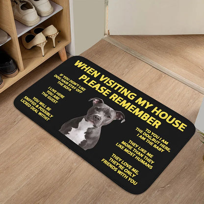 Staffordshire Bull Terrier Floor Door Bathroom Kitchen Mats Anti-Slip Indoor Doormat Garden Entrance Carpet Rug
