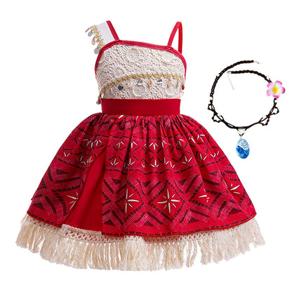 Disney Moana Ocean Adventure Princess Costume Dress For Girls
