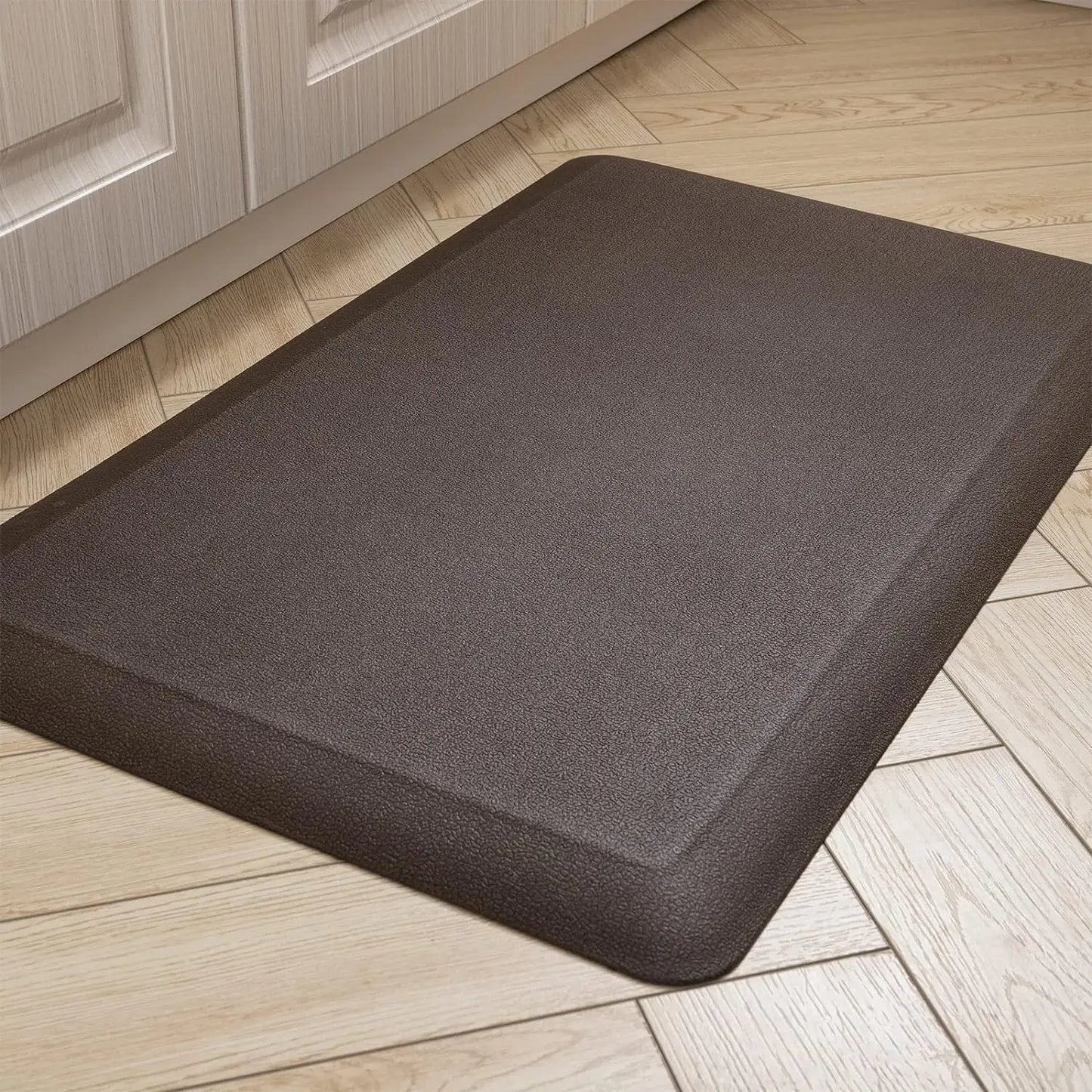 Anti-Fatigue Floor Mat 20mm Thick Cushioned Kitchen Comfort Mat Waterproof Non-Slip Standing Desk PVC Ergonomic Foam Rug