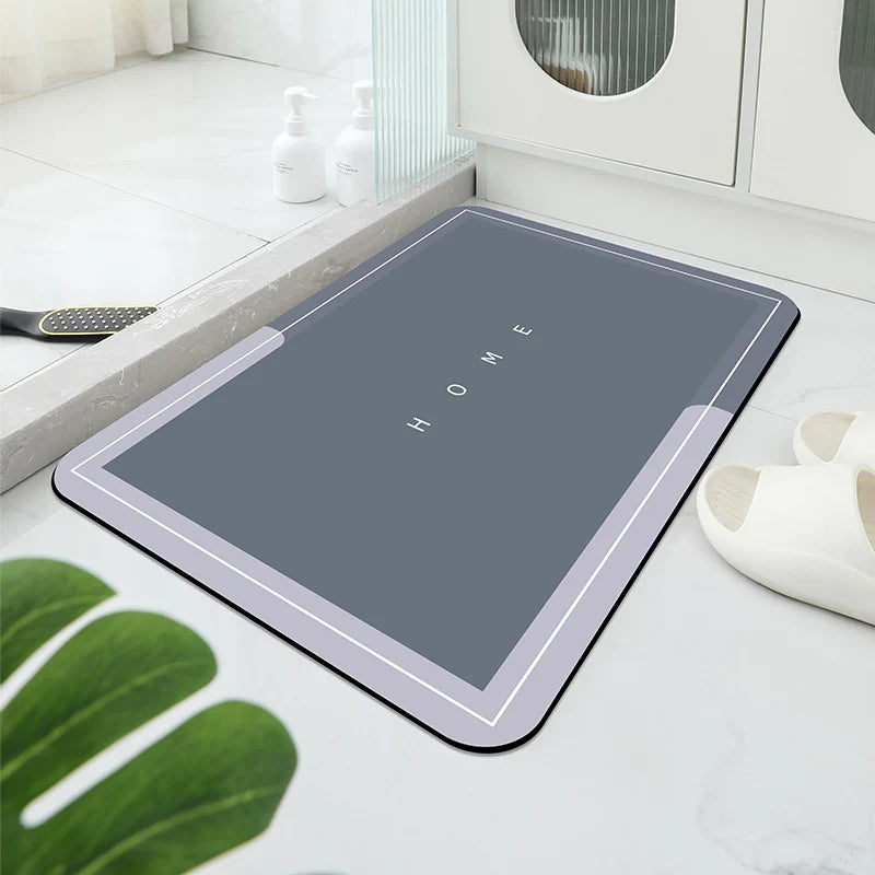 Bathroom Diatomaceous Earth Mat Soft Absorbent Quick-Dry Non-Slip Floor Rug Door Mat Home Decor