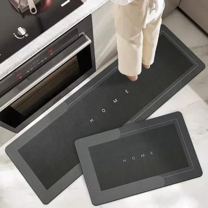 Long absorbent non-slip diatom kitchen mat