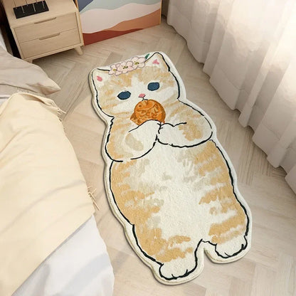 Cartoon Cute Cat Floor Mat Soft Absorbent Bedroom Living Room Bedside Carpet MS22 YJ