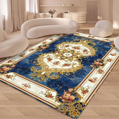 European retro floral luxury large rug