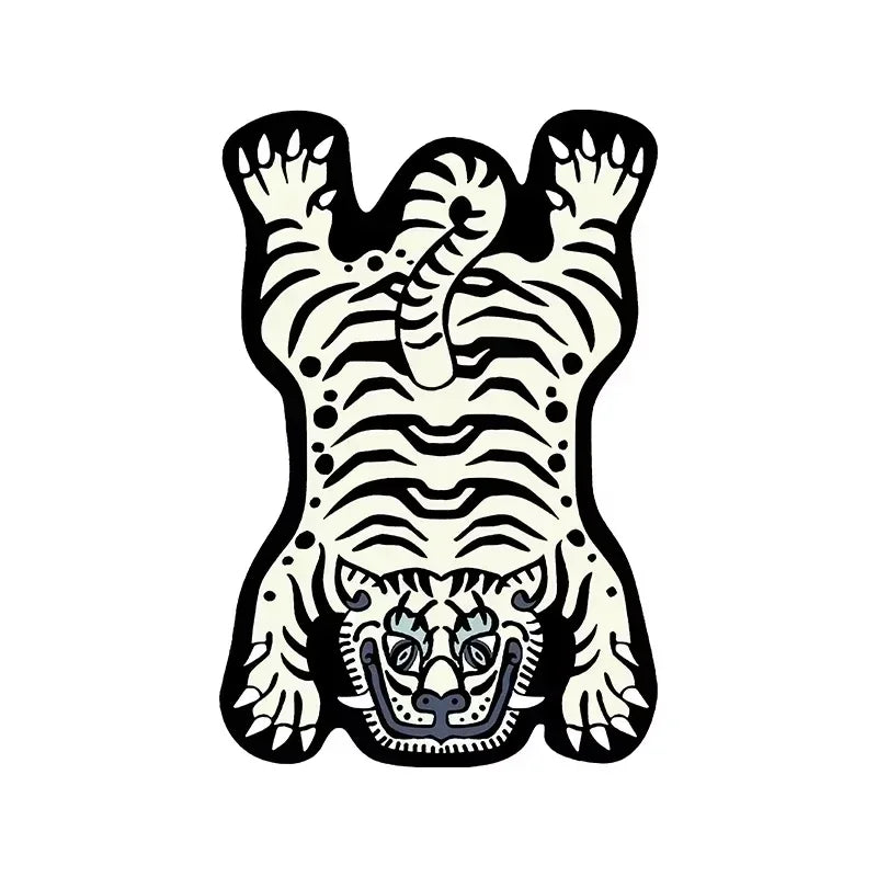 VIKAMA Cartoon Tiger Durable Area Rug