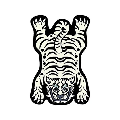 VIKAMA Cartoon Tiger Durable Area Rug