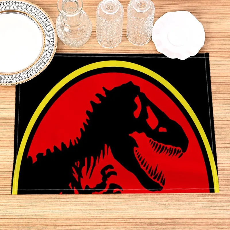 Jurassic Park Print Linen Kids Placemat Set