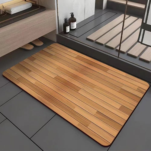 Wood Grain Door Mat Template Pattern Non-Slip Carpet Living Room Bathroom Bedroom Entrance Home Decor