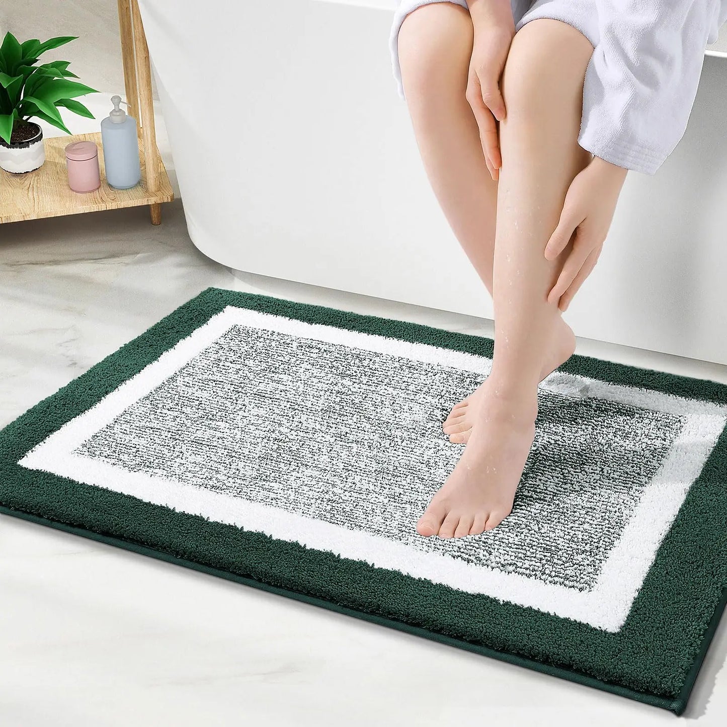 Olanly Microfiber Soft Non-Slip Bath Mat
