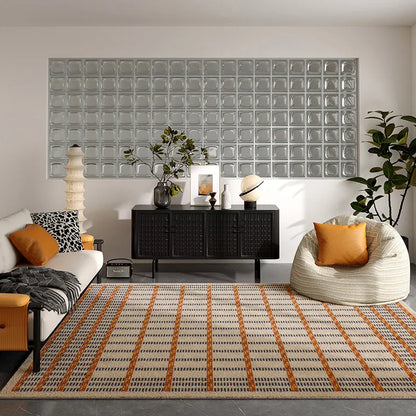 Retro Plaid Nordic Plush Soft Area Rug
